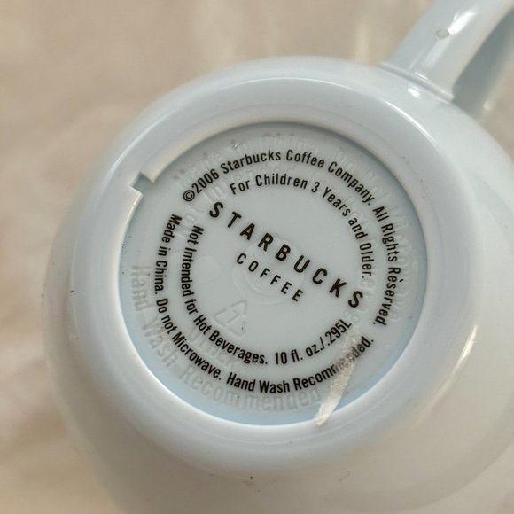 2006 Starbucks Yellow Chick in Blue Plastic Mug w/ Bunny & Easter Motif. - Picture 6 of 11